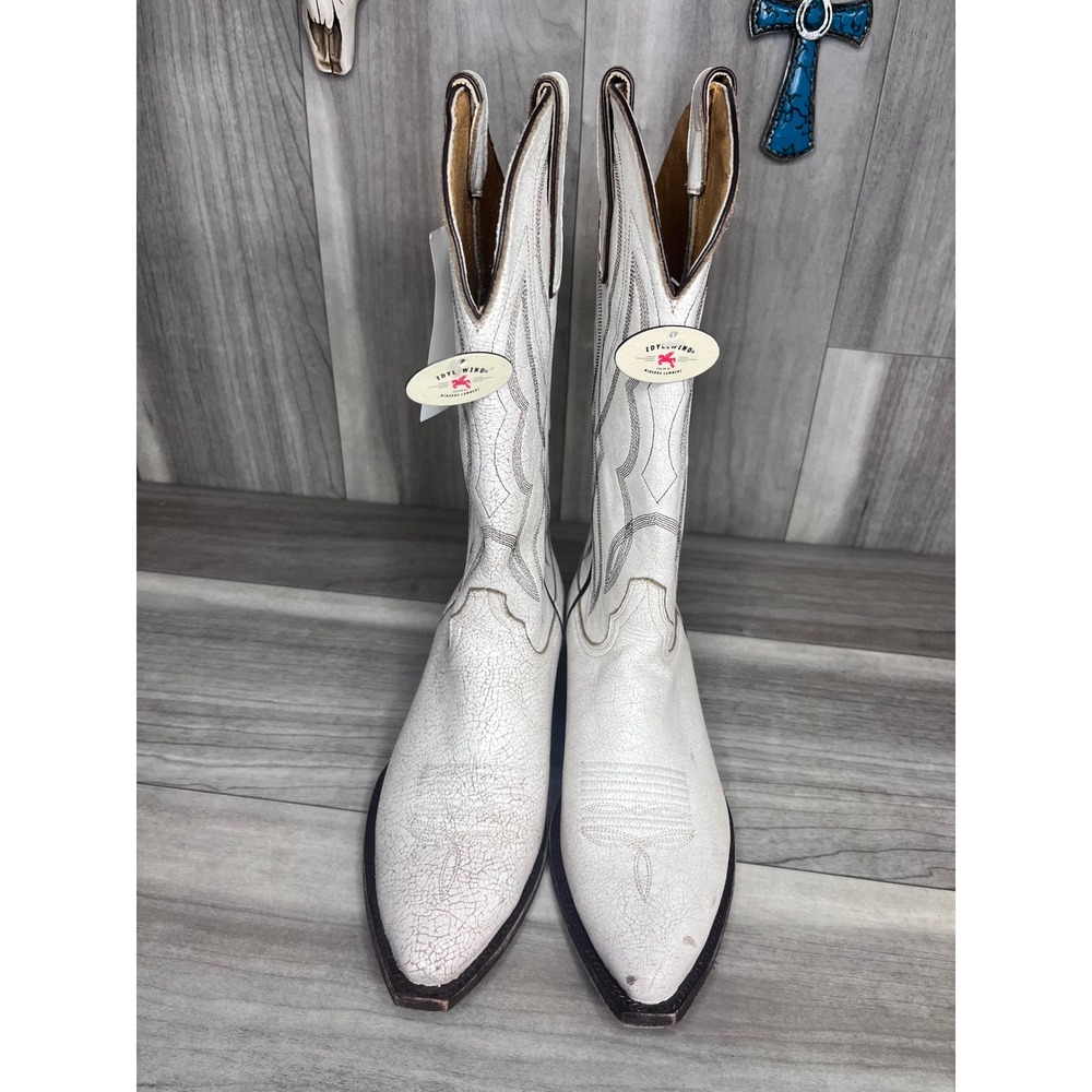 Idyllwind Colt Western Boots Womens 9B White Cracked Leather Snip Toe BIDLSP20P4 - Picture 3 of 6
